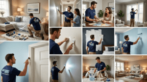 Interior painters providing a Best Professional Interior Painting Service with clean detailed work.