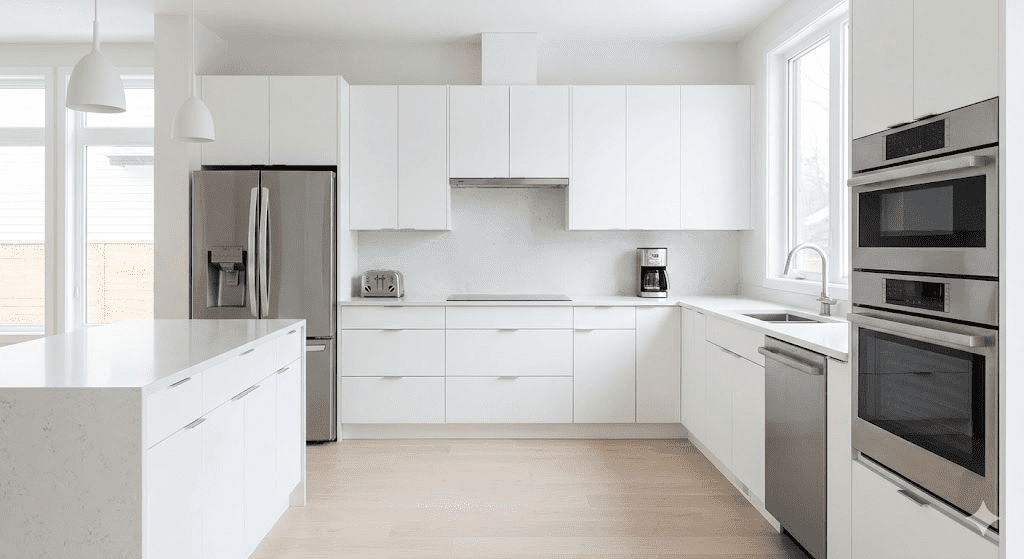 Modern kitchen with professionally installed appliances highlighting expert Kitchen Appliance Installation Service.